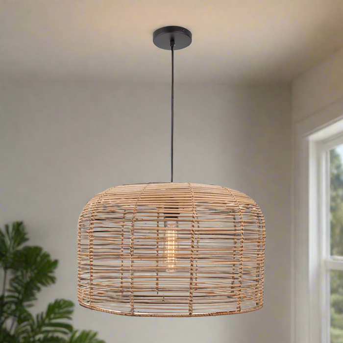 Elk Lighting Basco Natural 24'' Wide 1-Light Pendant