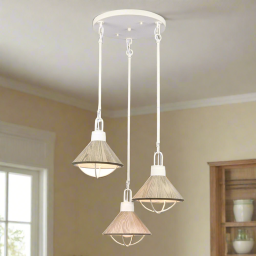 Elk Lighting Cape May White Coral 3 Light Pendant 63158/3