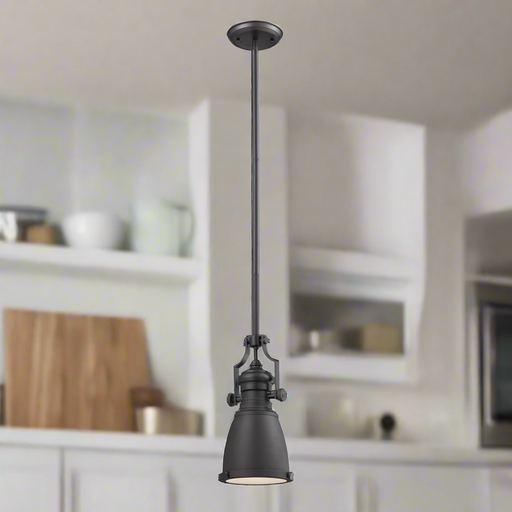 Elk Lighting Chadwick Matte Black 1 Light Mini-Pendant