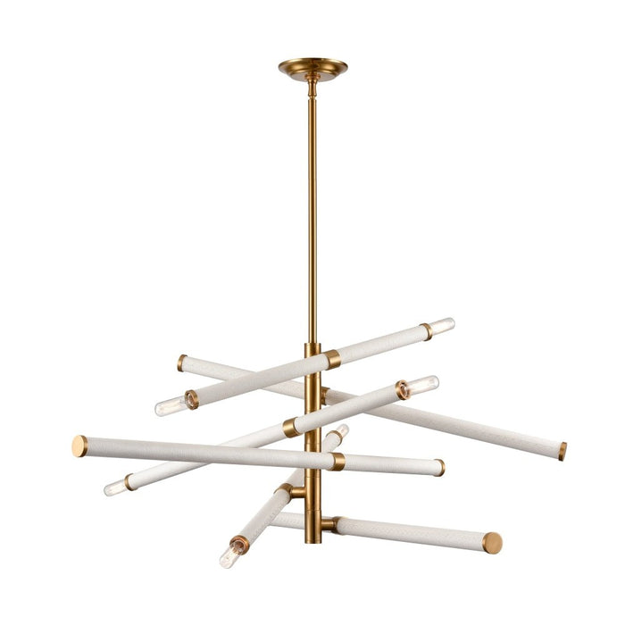 Elk Crosspiece White 6 Light Chandelier H0018-10359