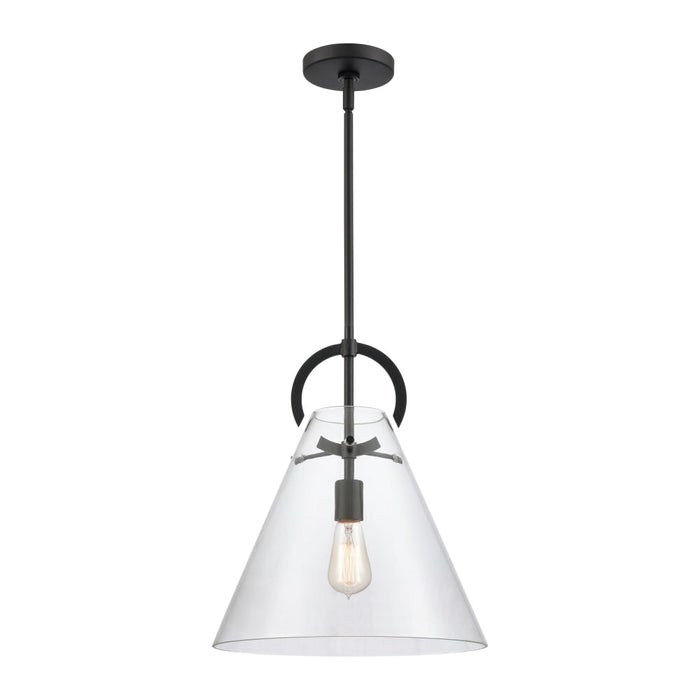 Elk Gabby Matte Black 1 Light Pendant 89347/1