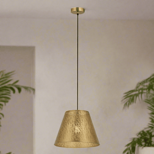 Elk Lighting Hargen Antique Brass 1 Light Pendant H0808-8592