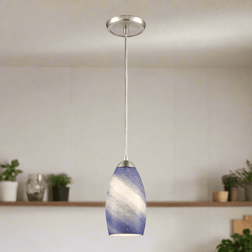 Elk Lighting Planetario Satin Nickel 5'' Wide 1-Light Mini Pendant