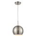 Elk Salt Rim Brushed Nickel 1 Light Mini-Pendant D4325