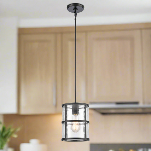 Elk Lighting Solace Matte Black 7" Wide-1 Light Mini-Pendant