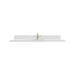 60" Single Top, Single-Hole, 3 CM White Zeus Silestone w/ Backsplash & Sink