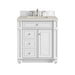 Bristol 30" Single Vanity, Bright White, w/ 3 CM Siberian Silestone Top