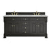 Brookfield 72" Double Vanity, Black Onyx w/ 3 CM Ethereal Noctis Silestone Top