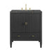 Myrrin 30" Single Vanity, Carbon Oak w/ 3 CM Parisien Bleu Silestone Top