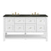 Breckenridge 60" Double Vanity, Bright White, w/ 3 CM Phantome Eclos Top