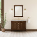 James Martin Kinnsden 30" Mirror in Sable Oak, shown in a bathroom setting