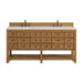 Malibu 72" Double Vanity, Amber Birch w/ 3 CM Eternal Jasmine Pearl Top