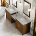 James Martin Vanities Bellshire 96" Dual Vanity Set with 24" Make-Up Counter