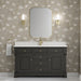 James Martin Brookfield 60" Single Bathroom Vanity in Black Onyx, shown in a bathroom setting