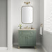 James Martin Chicago 30" Single Bathroom Vanity in Smokey Celadon, shown in a bathroom setting