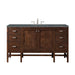 Addison 60" Single Vanity, Mid-Century Acacia w/ 3 CM Parisien Bleu Silestone Top
