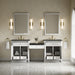 James Martin Vanities Bellshire 84" Dual Vanity Set with 24" Make-Up Counter