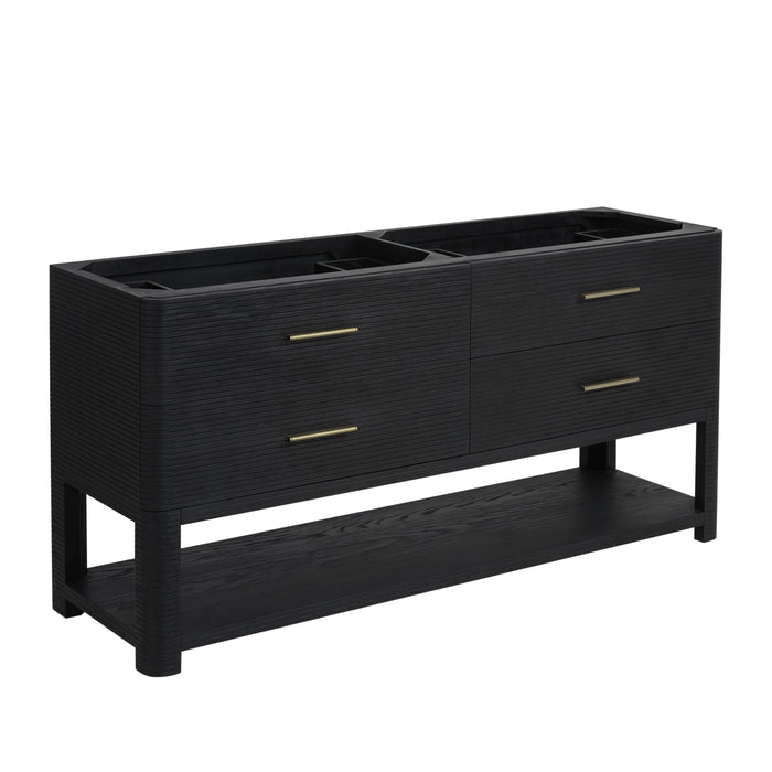Lucian 72" Double Vanity, Carbon Oak