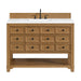 Malibu 48" Single Vanity, Amber Birch w/ 3 CM White Zeus Silestone Top