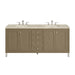 Chicago 72" Double Vanity, Smokey Celadon, w/ 3 CM Victorian Silver Silestone Top w/ FreePower Wireless Charger