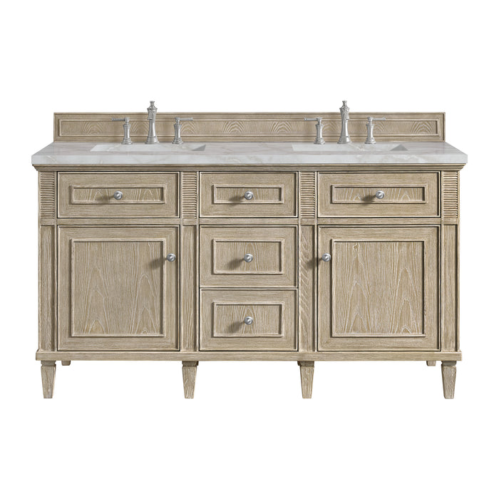 Lorelai 60" Double Vanity, Mid-Century Walnut w/ 3 CM Lime Delight Silestone Top