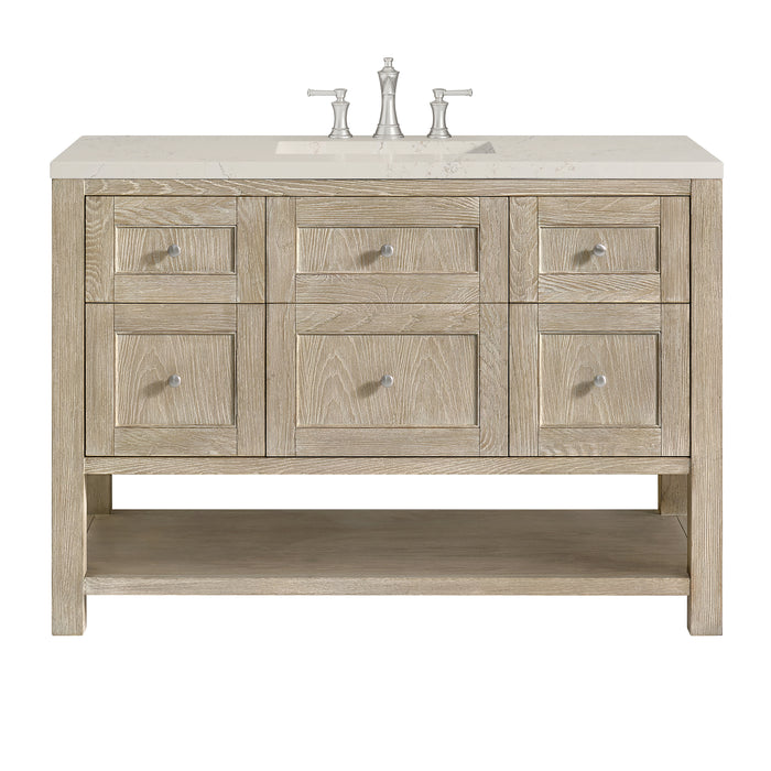 Breckenridge 48" Single Vanity, Serenity Blue, w/ 3 CM Charcoal Soapstone Quartz Top