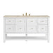 Breckenridge 60" Single Vanity, Bright White, w/ 3 CM Tajnar Eclos Top
