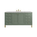 Chicago 60" Single Vanity, Smokey Celadon, w/ 3 CM Charcoal Soapstone Silestone® Top