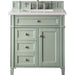 Brittany 30" Single Vanity, Sage Green, w/ 3 CM White Zeus Silestone Top