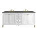 Chicago 72" Double Vanity, Glossy White, w/ 3 CM Phantome Eclos Top