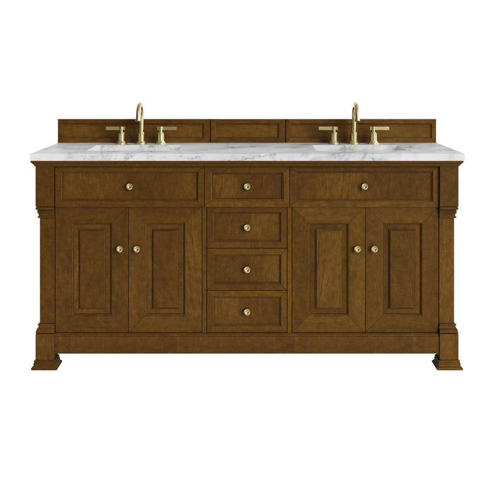 Brookfield 72" Double Vanity, Black Onyx w/ 3 CM Victorian Silver Silestone Top w/ FreePower Wireless Charger