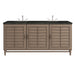 Portland 72" Double Vanity, Whitewashed Walnut, w/ 3 CM Phantome Eclos Top