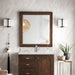 James Martin Addison 36" Single Bathroom Vanity in Mid-Century Acacia, shown in a bathroom setting
