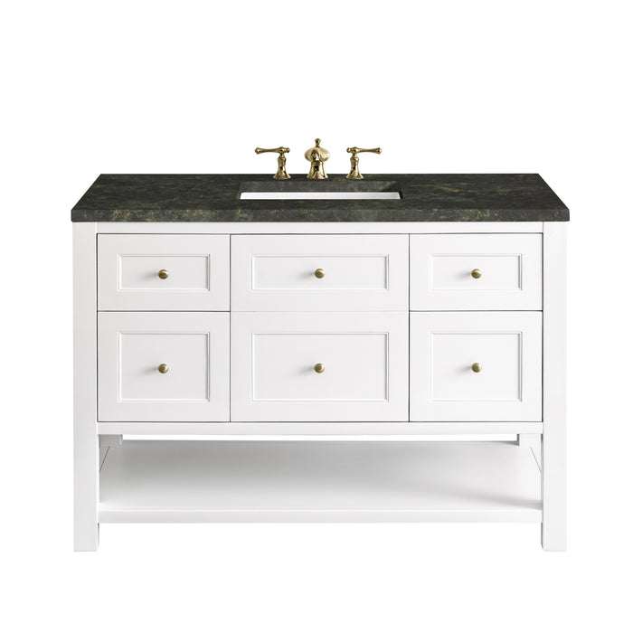 Breckenridge 48" Single Vanity, Bright White, w/ 3 CM Phantome Eclos Top