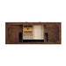 Amberly 60" Double Vanity, Mid-Century Walnut w/ 3 CM Ethereal Noctis Top w/FreePower Wireless Charger