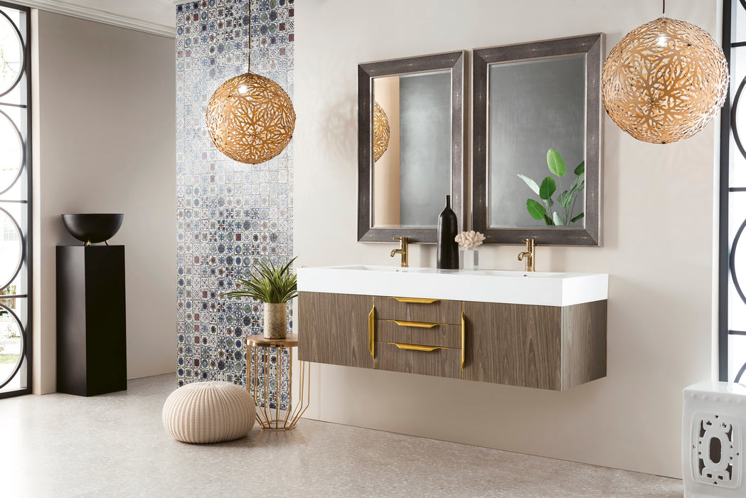 James Martin Columbia 59" Double Wall Mount Vanity