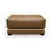 GTR Raffa 100% Top Grain Leather Contemporary Ottoman Footstool