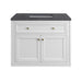 Chicago 36" Single Vanity, Glossy White, w/ 3 CM Charcoal Soapstone Silestone® Top