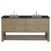 Lucian 72" Double Vanity, Pebble Oak, w/ 3 CM Siberian Silestone Top w/FreePower Wireless Charger