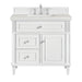 Lorelai 36" Single Vanity, Bright White w/ 3 CM Lime Delight Silestone Top