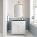 James Martin Chicago 30" Single Bathroom Vanity in Glossy White, shown in a bathroom setting