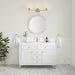 James Martin Chicago 48" Single Bathroom Vanity in Glossy White, shown in a bathroom setting