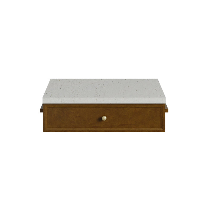 Bellshire 24" Drawer Unit, Honey Oak w/ 3 CM Lime Delight Silestone Top