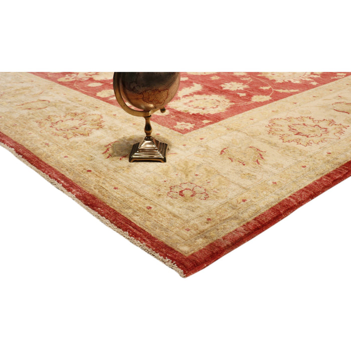 Pasargad Home Denver Hand-Knotted Rust Lamb's Wool Area Rug- 8'10" X 11' 8" 33280
