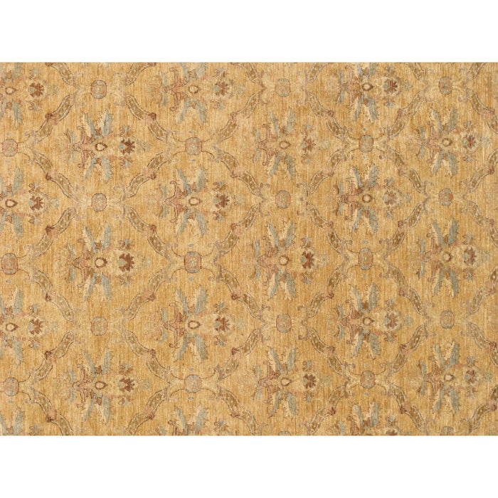 Pasargad Home Denver Hand-Knotted Gold Lamb's Wool Area Rug- 8'11" X 11' 5" PKB-1357 GOLD 9X11