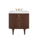 Amberly 30" Single Vanity, Mid-Century Walnut w/ 3 CM Ethereal Noctis Top