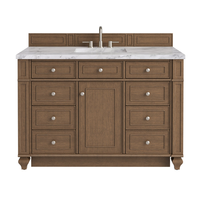 Bristol 48" Single Vanity Cabinet, Saddle Brown