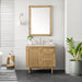 James Martin Laurent 36" Single Bathroom Vanity in Light Natural Oak, shown in a bathroom setting