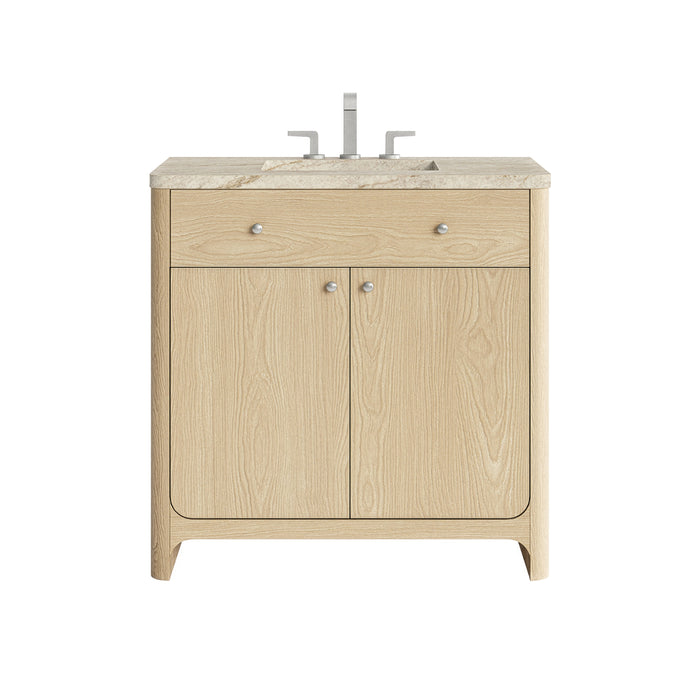 Gracyn 36" Single Vanity, Coastal Driftwood, w/ 3 CM Tajnar Eclos Widespread Top