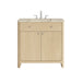 Gracyn 36" Single Vanity, Coastal Driftwood, w/ 3 CM Tajnar Eclos Widespread Top